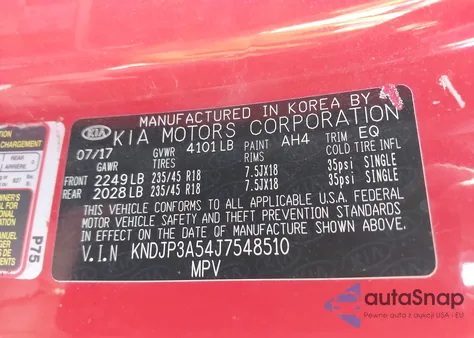 2018 Kia Soul + from USA, damaged, VIN KNDJP3A54J7548510